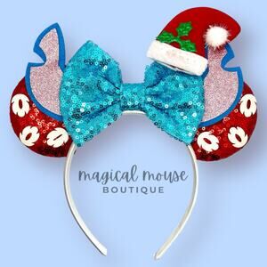 🎄 Santa Stitch Minnie Ears | Disney’s Lilo and Stitch-Inspired Christmas Ears